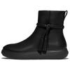 Plateaustiefelette FITFLOP "iQ-COMFF TASSEL", Damen, Gr. 41, schwarz, Leder, Lederimitat, unifarben, casual, Schuhe, Boots, Chunky Boot mit Plateausohle