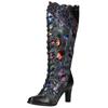 Schnürstiefel LAURA VITA "LAURA VITA Stiefel Leder/Textil", Damen, Gr. 36, schwarz, Leder, Textil, casual, Schuhe