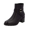 Stiefelette REMONTE "Remonte Stiefelette Leder", Damen, Gr. 38, schwarz (schwarz, schwarz), Leder, elegant, Schuhe