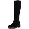 Stiefel PAUL GREEN "Paul Green Stiefel Veloursleder", Damen, Gr. 40, schwarz, Veloursleder, casual, Schuhe