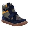 Winterstiefel RICHTER "Samy WMS: Mittel", Kinder, Gr. 31, blau (blau, braun), Veloursleder, kontrastfarbene Details, casual, Schuhe, Barfußschuh, Klettstiefel mit Sympatex, Größenschablone zum Download