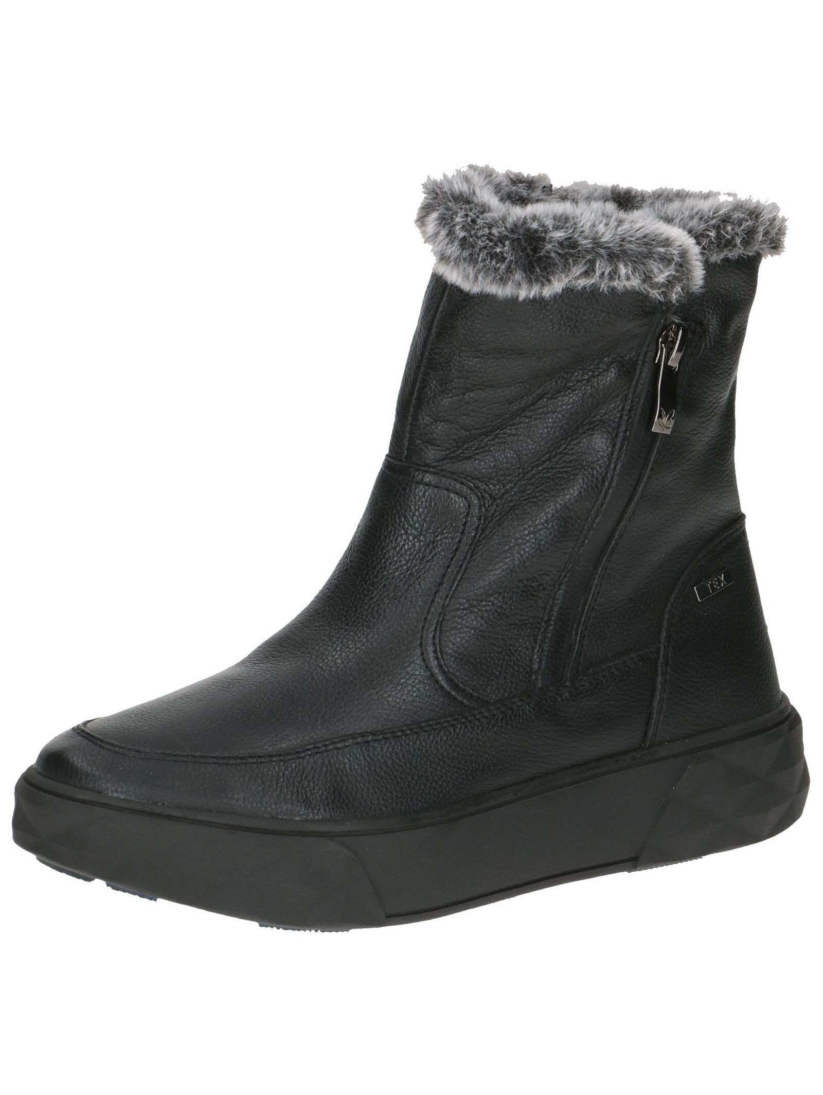 Stiefelette CAPRICE "Caprice Stiefelette Leder/Textil", Damen, Gr. 39, schwarz, Leder, Textil, Schuhe Stiefelette