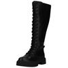 Schnürstiefel STEVE MADDEN "STEVE MADDEN Stiefel Leder", Damen, Gr. 37, schwarz, Leder, casual, Schuhe
