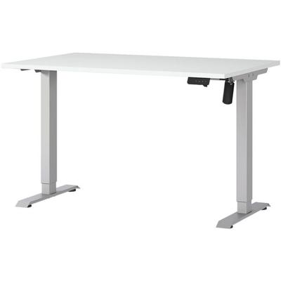 Germania-Werke Schreibtisch höhenverstellbar (elektrisch) »Boras« 120 cm Weiß/Silber, 120x119x80 cm Image