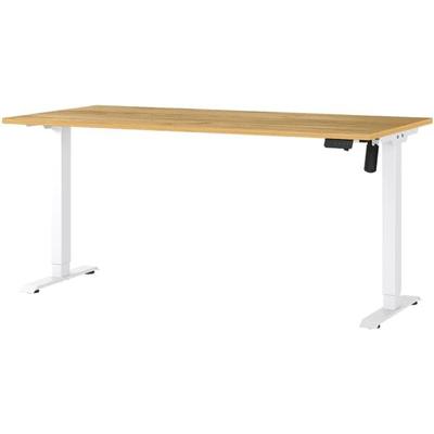 Germania-Werke Schreibtisch höhenverstellbar (elektrisch) »Boras« 160 cm Navarra-Eiche-Nb./Weiß, 160x119x80 cm Image