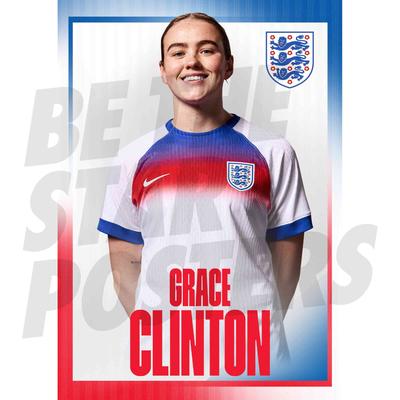 England Lionesses Grace Clinton 25/26 Heim-Porträtfoto A3-Poster Image