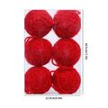 6 palline di Natale, ornamenti, decorazioni natalizie da 6 cm/2,36 pollici, set regalo in schiuma di filato di alta qualità, decorazioni con palline di Natale da appendere