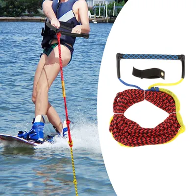 Water Ski Rope 23M with Handle Boat Surfing Rope Multipurpose Wakeboard Rope Water Sports Comfortable Gripping Lightweight