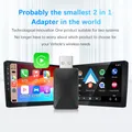 Ezonetronics Adattatore wireless per auto Android CarPlay per auto cablate di fabbrica, CarPlay wireless e Android auto 2 in 1