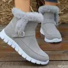 Modische, vielseitige, warme, kurze High-Top-Stiefel für den Winter, neuer Stil, Plüsch, dicke Sohle, lässig, bequem, trendige Damenschuhe