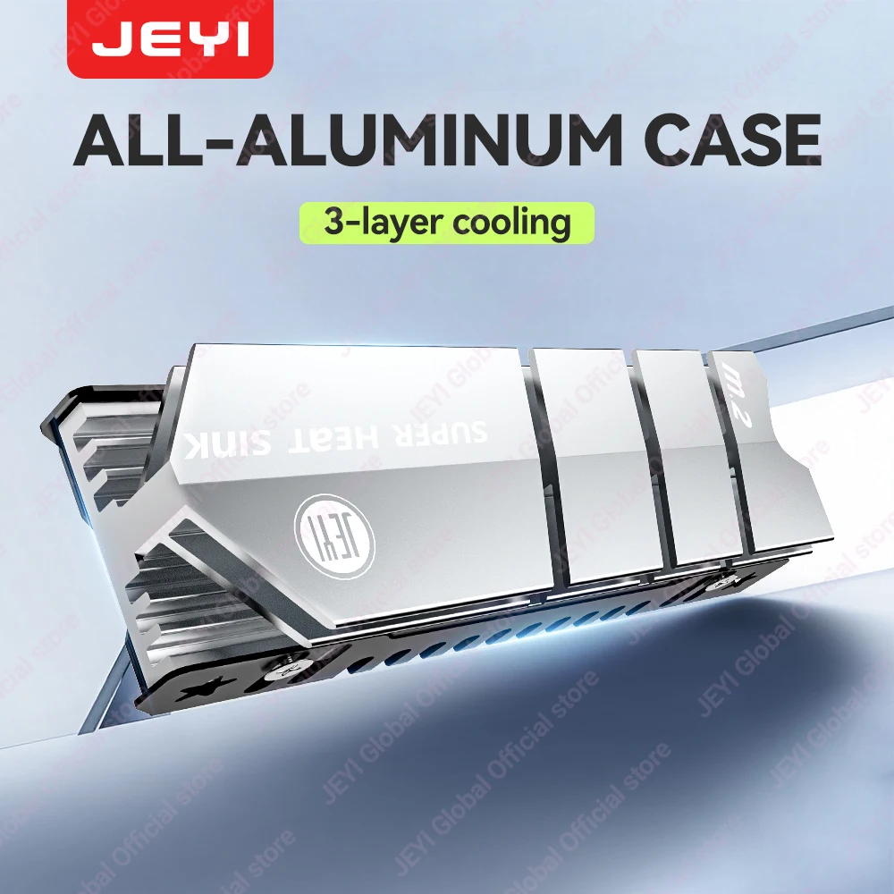 JEYI M.2 2280 NVME/SATA/NGFF SSD-Kühlkörper NVME-Kühlkörper Aluminiumkühler Wärmeleitfähigkeit Silizium-Wafer-Kühlung Image
