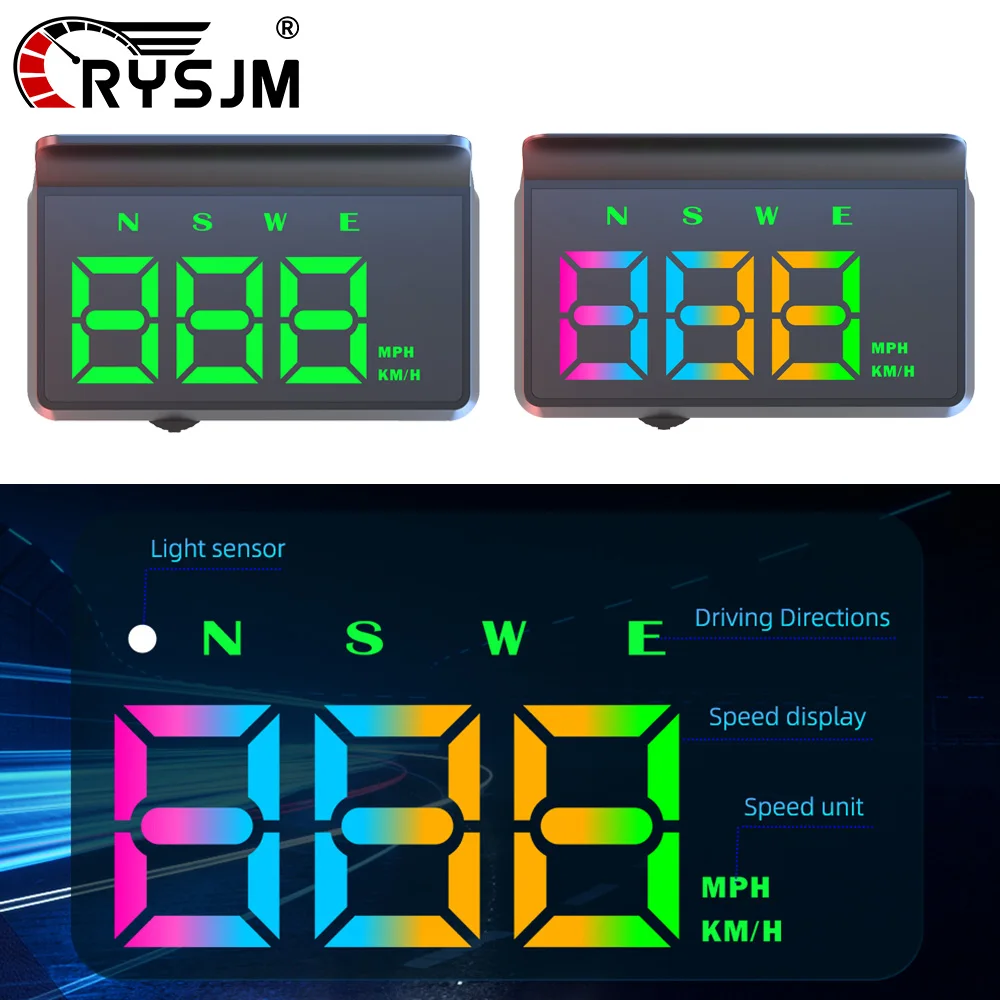 W2S Neue GPS HUD Auto Head Up Display Auto Digital Tacho MPH KMH Auto Zubehör Elektronik Projektor Display Kompass hud Image