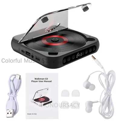 LED Screen Fashion CD Player Portable Bluetooth Speakers Stereo Voice Box HIFI Sound Quali Built in 2000mAH Rechargeable Battery