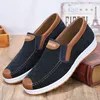 Alte Peking-Stoffschuhe für Herren, lässige, verschleißfeste und rutschfeste vulkanisierte Herrenschuhe, mit einem atmungsaktiven Canvas-Obermaterial