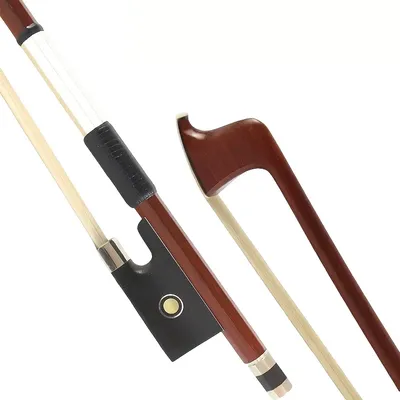 Violin Bow Full Size 3/4 4/4 Sandlewood Violin Bows Lightweight Bow Well Balance Fiddle Bow with White Horse Hair for Beginners