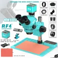 Microscopio stereo trioculare RF4 con caricatore interfaccia USB Telecamera 4K Riparazione telefono cellulare Dock speciale Riparazione PCB RF-7050TVA9