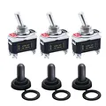 5 pezzi interruttore a levetta a bilanciere per barche per auto resistenti 15A 250V 2 pin SPST interruttori a bilanciere ON/OFF con interruttore a bilanciere Spst per avvio impermeabile