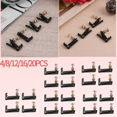4-20PCS Violin Adjuster Strings Hooks Plated Iron 4/4 3/4 Violin Tuning Adjuster Professional Copper Violin Fine Tuners