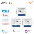 AVATTO Tuya WiFi/Zigbee Modulo interruttore luce intelligente, cavo neutro/nessun controllo filo neutro Supporto interruttore fai da te Alexa, Google Home