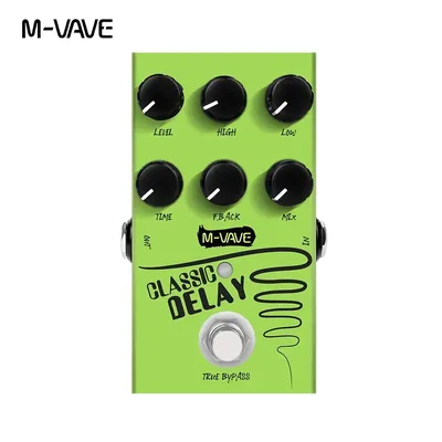 M-VAVE Classic Delay Pedal Guitar Effect Pedal 600ms Delay Time Effect Pedal True Bypass Electric Guitar Parts & Accessories