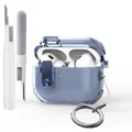 Custodia con lucchetto trasparente con portachiavi e kit di pulizia per AirPods Pro 1 2 per AirPods 3a 4a generazione Custodia protettiva