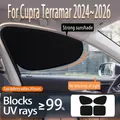 Copertura di protezione del parasole per finestrino laterale dell'auto per Cupra Terramar 2024 ~ 2026 2025 Protezione per lunotto laterale anteriore posteriore Blocco UV automatico del sole