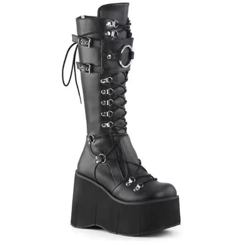 Keile Lange Stiefel für Frauen Gothic Schuhe Overknee Stiefel Cosplay Hohe Plattform Frauen Stiefel Neue High Heel Damen boot Botas