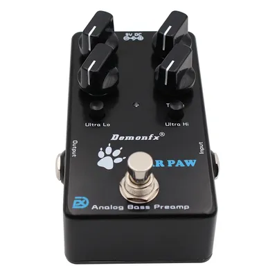 New High quality Demonfx BEAR PAW Analog Bass Preamp Booster Bass Effect Pedal With True Bypass Based On Analog Bass Preamp