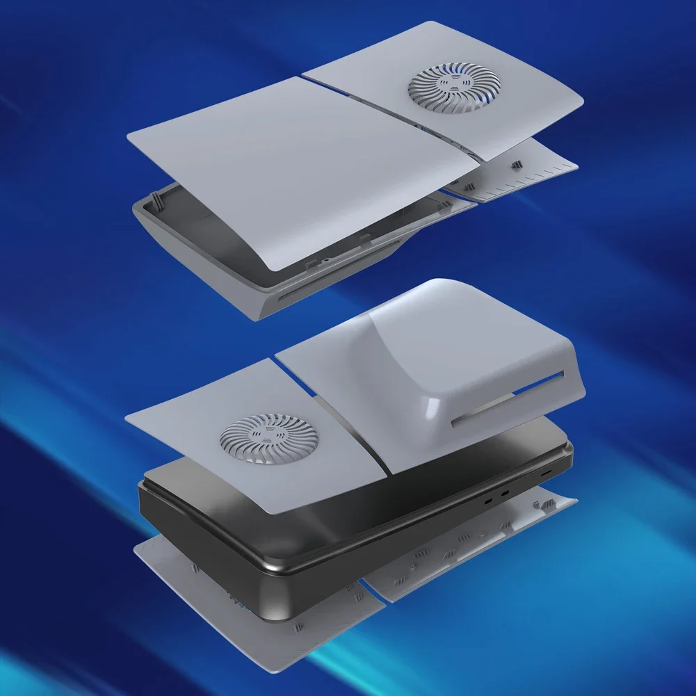 ABS Hard Case Face Plate Console Cover Anti-Scratch Side Plate Shell Hard Shell Skin for Playstation 5 Slim Disc/Digital Console