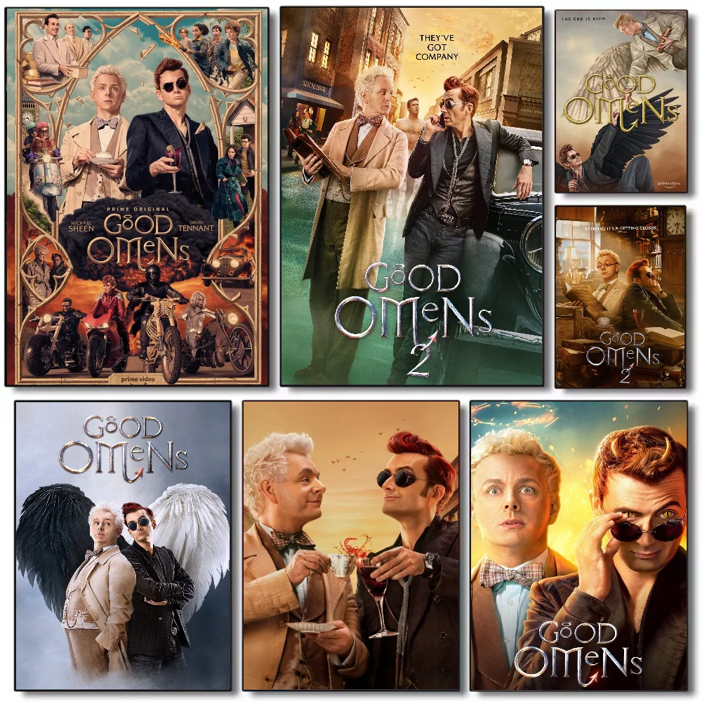TV Good Omens Series Show Movie Poster HD art sticky wall waterproof home living room bedroom bar aesthetic decoration Image