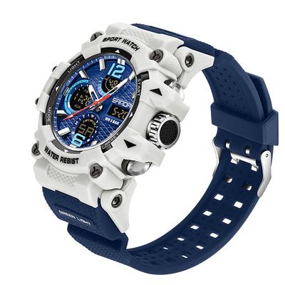 Fashion SANDA New 6276 Student Electronic Watch Alarm Clock Multifunctional Dual Display Waterproof LED Men's Electronic Watch