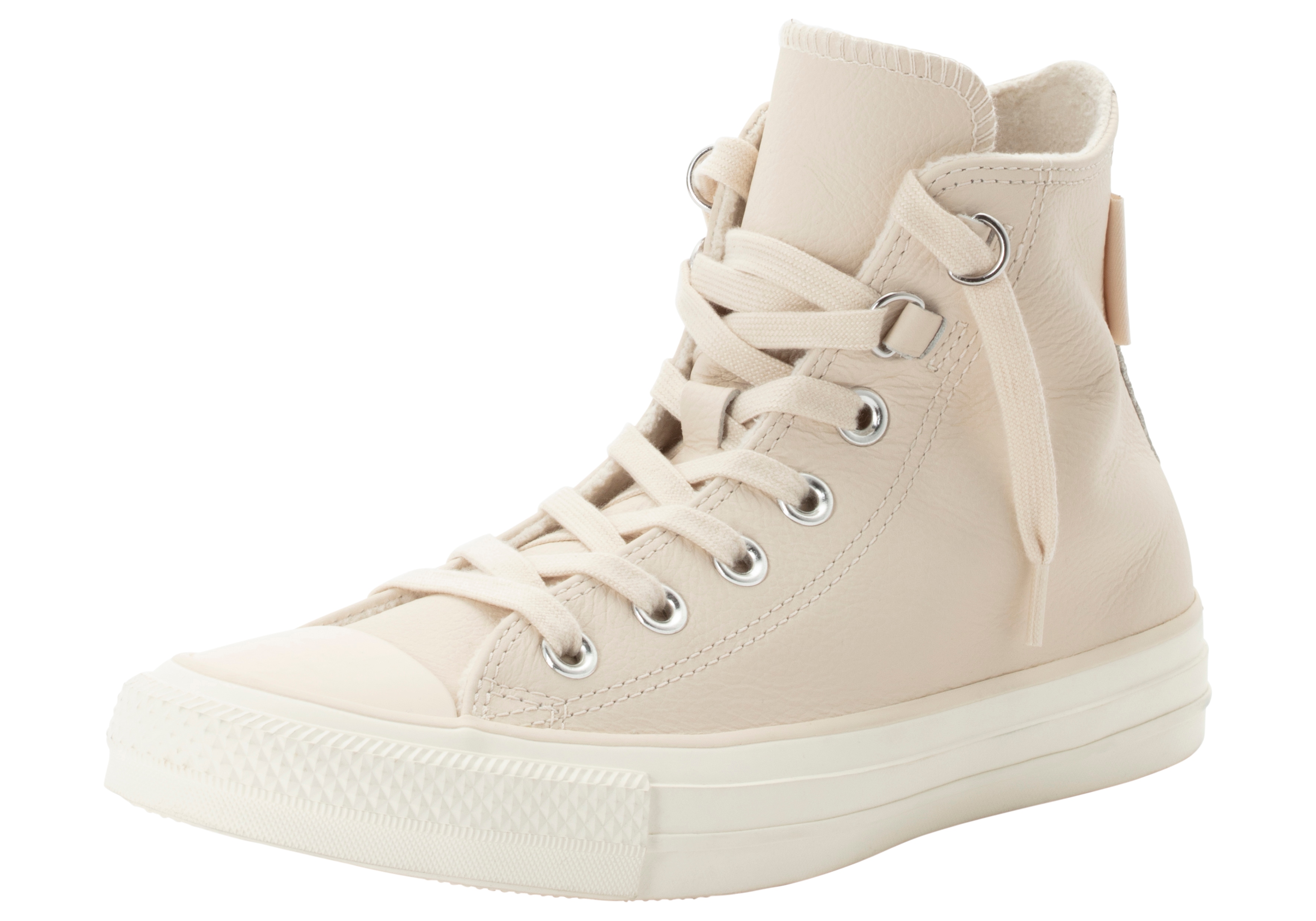 Sneaker CONVERSE "CHUCK TAYLOR ALL STAR LEATHER", Herren, Gr. 37,5, light dune, egret, light dune, Leder, Schuhe Sneaker
