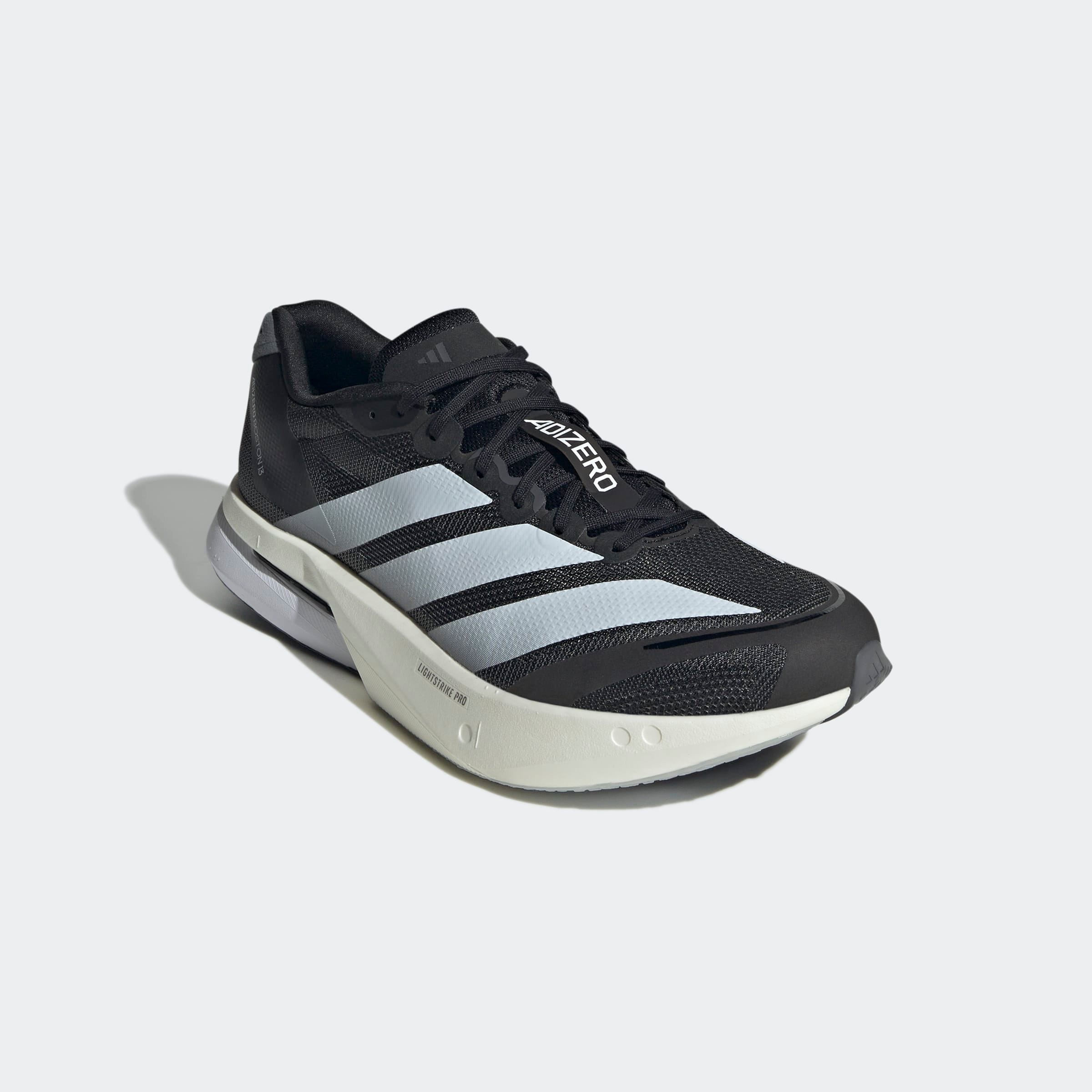 Laufschuh ADIDAS PERFORMANCE "ADIZERO BOSTON 13 M", Gr. 45, schwarz-weiß (core schwarz, cloud weiß, grau five), Textil, Schuhe