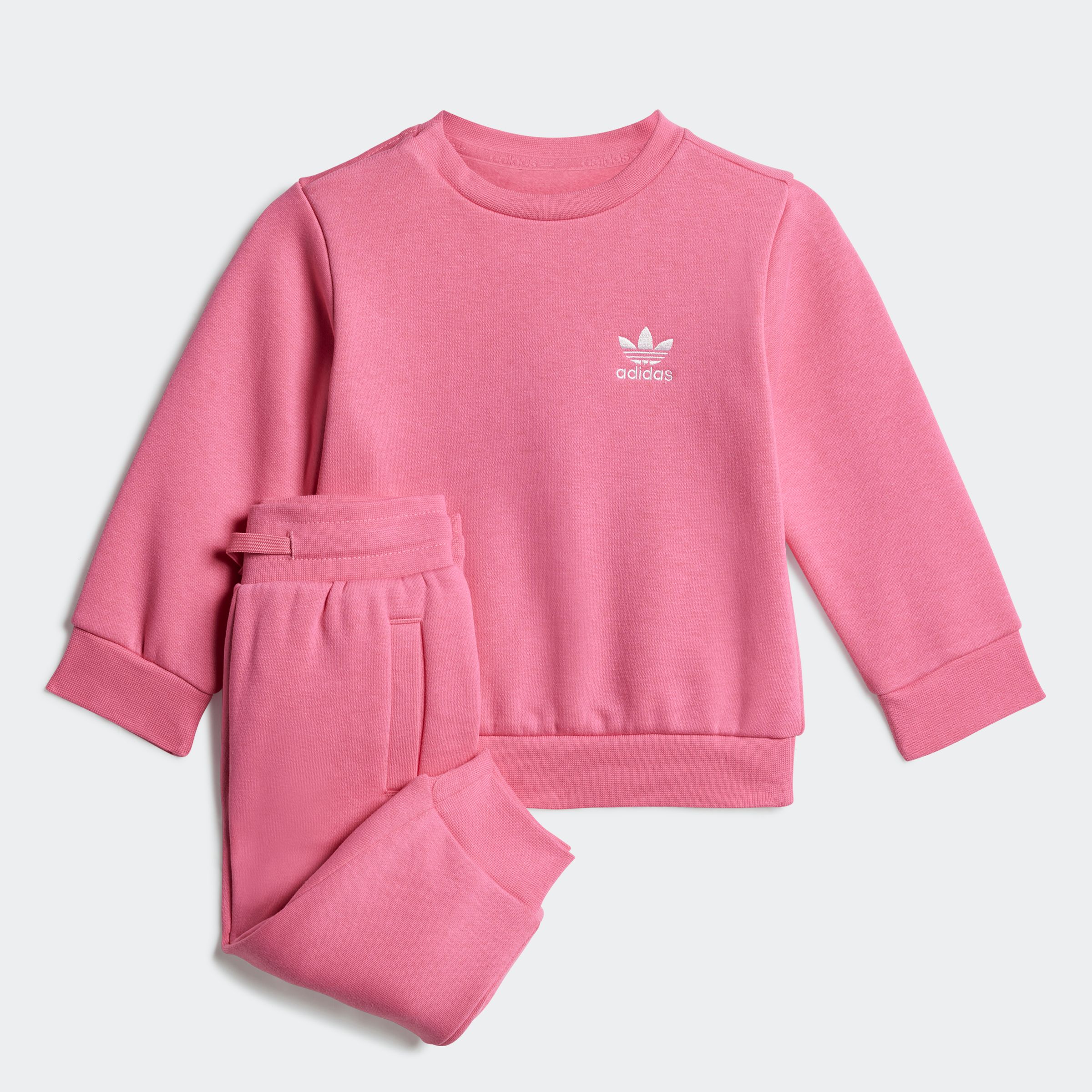 Trainingsanzug ADIDAS ORIGINALS "TREFOIL CS", Kinder, Gr. 68, pnkfus, Obermaterial: 70% Baumwolle, 30% Polyester, Sportanzüge Image