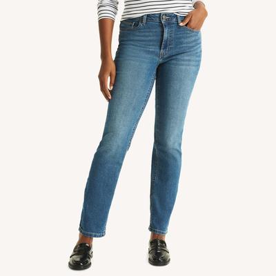 Nautica Women's Mid-Rise Straight Denim Delphinium Blue, 8