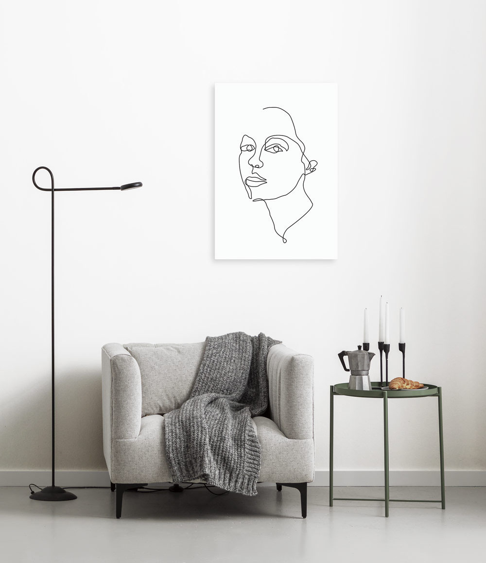 Leinwandbild KOMAR "Peaceful Mind - Größe 40 x 60 cm", schwarz (farbe bild(er): schwarz, weiß), B:40cm, Holz, Papier, Bilder, Keilrahmenbild mi Echtholzrahmen Image