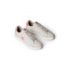 Plateausneaker CALVIN KLEIN JEANS "3 CUPSOLE PU", Herren, Gr. 46, beige (beige, orange), Lederimitat, kontrastfarbene Details, sportlich, Schuhe, Freizeitschuh, Halbschuh, Schnürschuh mit gepolstertem Schaftrand