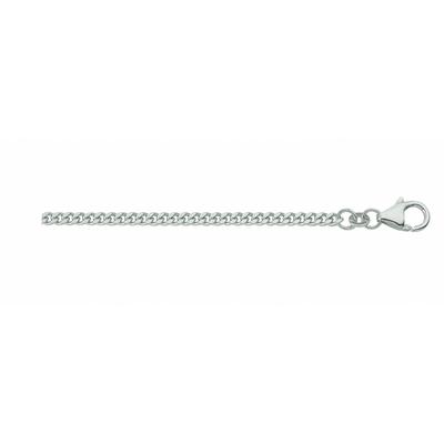 Silberkette ADELIA´S "925 Silber Flach Panzer Halskette Ø 2,7 mm" Gr. 55, silber, Halsketten, Damen, 55, Silber 925 (Sterlingsilber), Silberschmuck für Damen Image