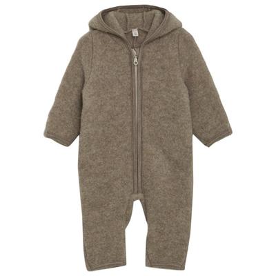 Huttelihut - Kid's Pram Suit Bear Ears Wool Fleece - Overall Gr 80 grau Image