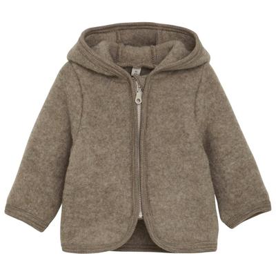 Huttelihut - Kid's Jacket Ears Wool Fleece - Merinojacke Gr 74 braun Image