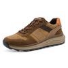 Sneaker MARCO TOZZI, Herren, Gr. 42, cognac kombinert, Lederimitat, kontrastfarbene Details, sportlich, Schuhe, Freizeitschuh, Halbschuh, Schnürschuh im Materialmix