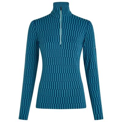 Icebreaker - Women's Merino 260 Tech Vertex L/S Half Zip AOP - Merinounterwäsche Gr L blau Image