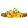 Pantolette LICO "Pantolette Bioline Leave", Gr. 38, gelb, Synthetik, Schuhe