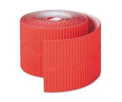 Pacon PAC37036 Bordette Decorative Border, 2 1/4" x 50' Roll, Flame Red