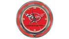 Corvette C5 Neon Clock - 14 inch Diameter - Red