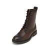 Stiefelette MARC O'POLO "mit praktischem Innenzipper", Damen, Gr. 41, braun (schwarz braun), Obermaterial: 100% Leder (Schaf), Schuhe