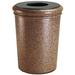 Commercial Zone StoneTec® 50 Gallon Trash Can Stone, Fiberglass in Red | 33.25 H x 25.5 W x 25.5 D in | Wayfair 720921