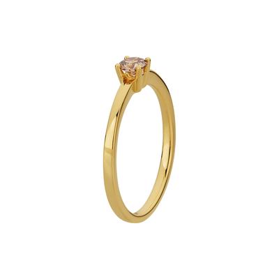 Orolino Ring 585/- Gelbgold glanz 1 Brill. 0,25ct. braun Image