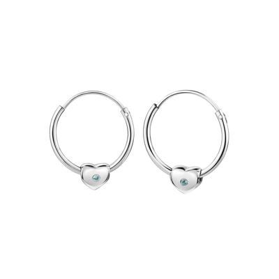Zeeme for Kids Creolen 925/- Sterling Silber Zirkonia blau Image