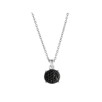 Celesta Silber Halskette Silber 925 rhodiniert 42+3cm lang mit schwarzen Zirkonia-Steinen Image